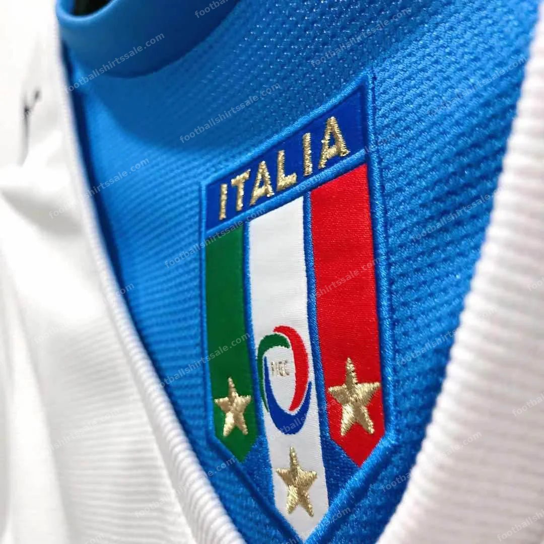 2006 Retro Italy Away Soccer Shirt - Detail 4