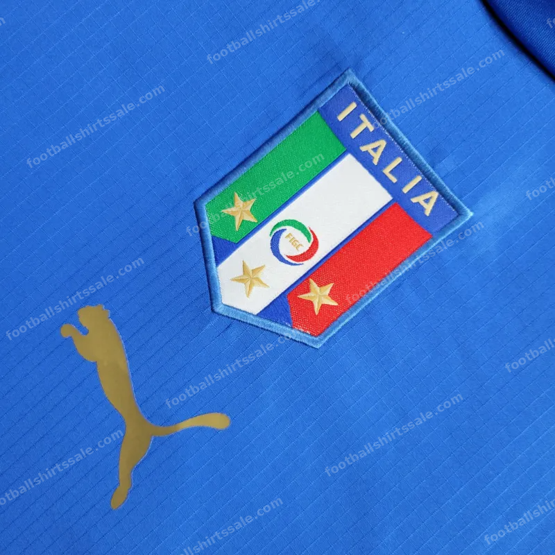 2006 Retro Italy Home Soccer Shirt - Detail 2