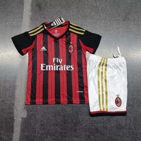 2013/2014 Retro Kids Size AC Milan Home Football Shirt 1:1 Thai Quality