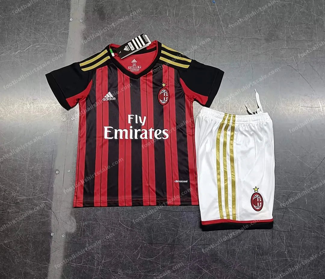 2013/2014 Retro Kids Size AC Milan Home Football Shirt 1:1 Thai Quality