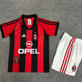 1998/1999 Retro Kids Size AC Milan Home Soccer Jersey 1:1 Thai Quality