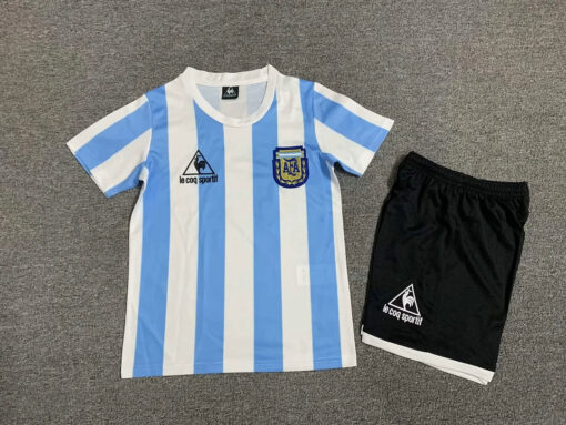 1986 Retro Kids Size Argentina National Team Home Jersey