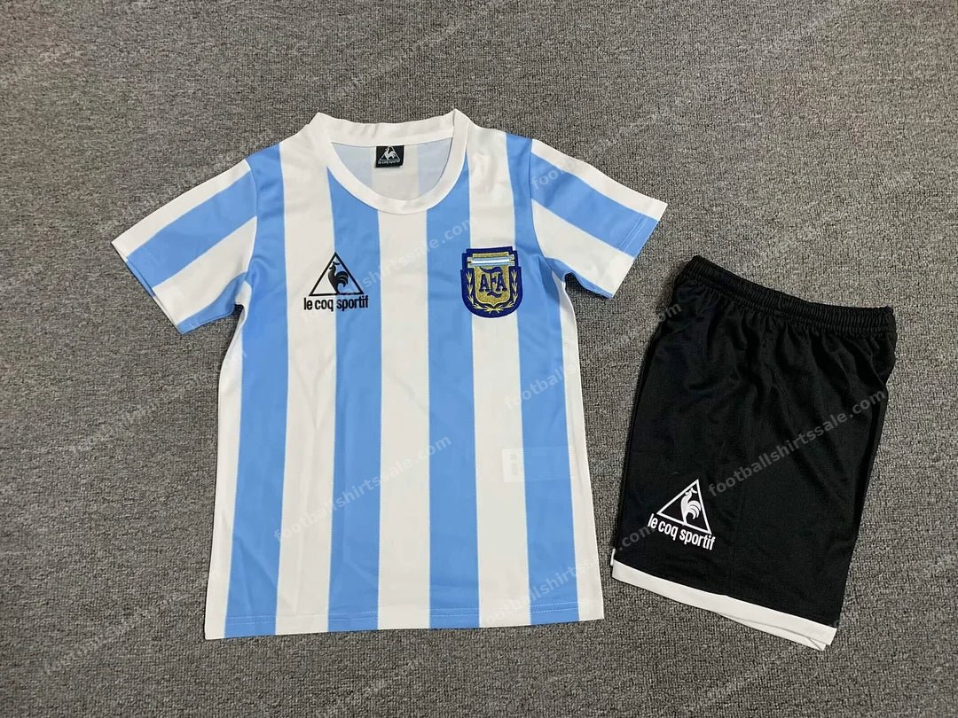 1986 Retro Kids Size Argentina National Team Home Jersey