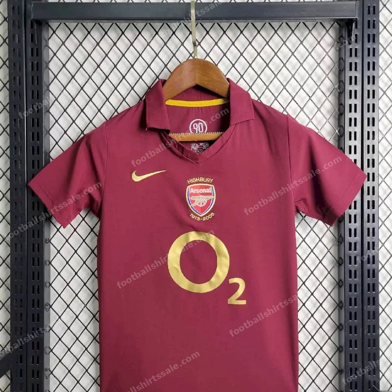 2005/2006 Retro Kids Size Arsenal Home Football Shirt 1:1 Thai Quality - Detail 2
