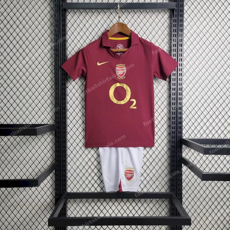 2005/2006 Retro Kids Size Arsenal Home Football Shirt 1:1 Thai Quality
