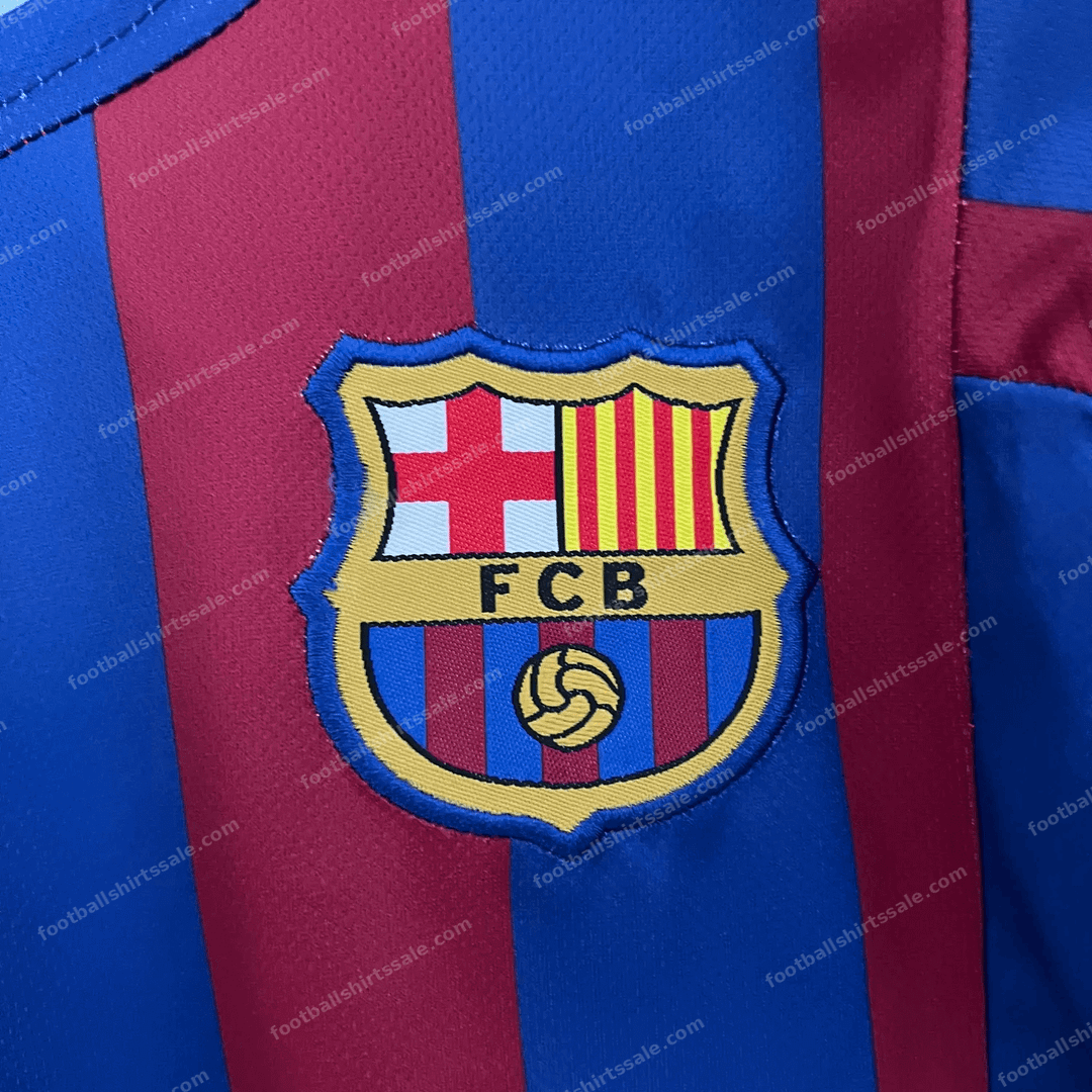 2005/2006 Retro Kids Size Barcelona Home Football Shirt 1:1 Thai Quality - Detail 5