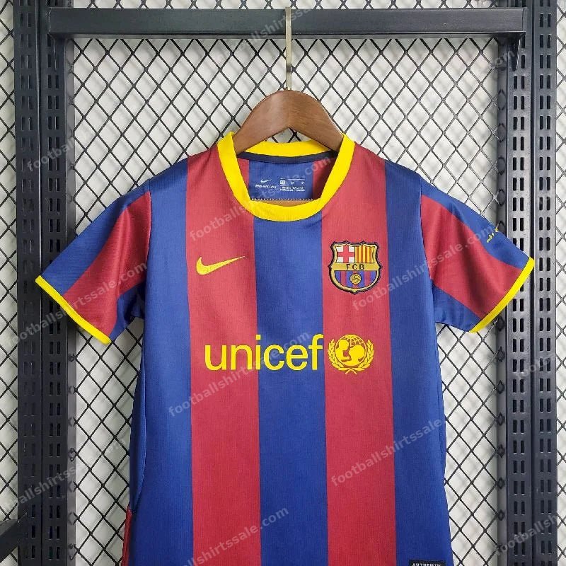 2010/2011 Retro Kids Size Barcelona Home Football Shirt 1:1 Thai Quality - Detail 7