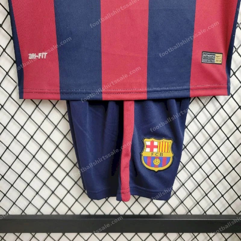 2014/2015 Retro Kids Size Barcelona Home Football Shirt 1:1 Thai Quality - Detail 5