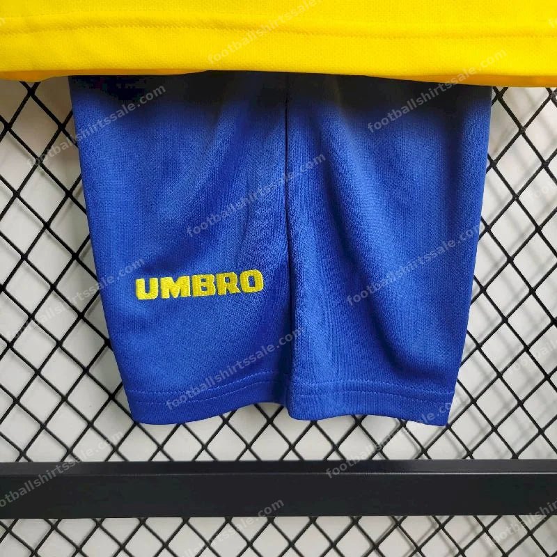 1994 Retro Kids Size Brazil Home Soccer Jersey - Detail 5