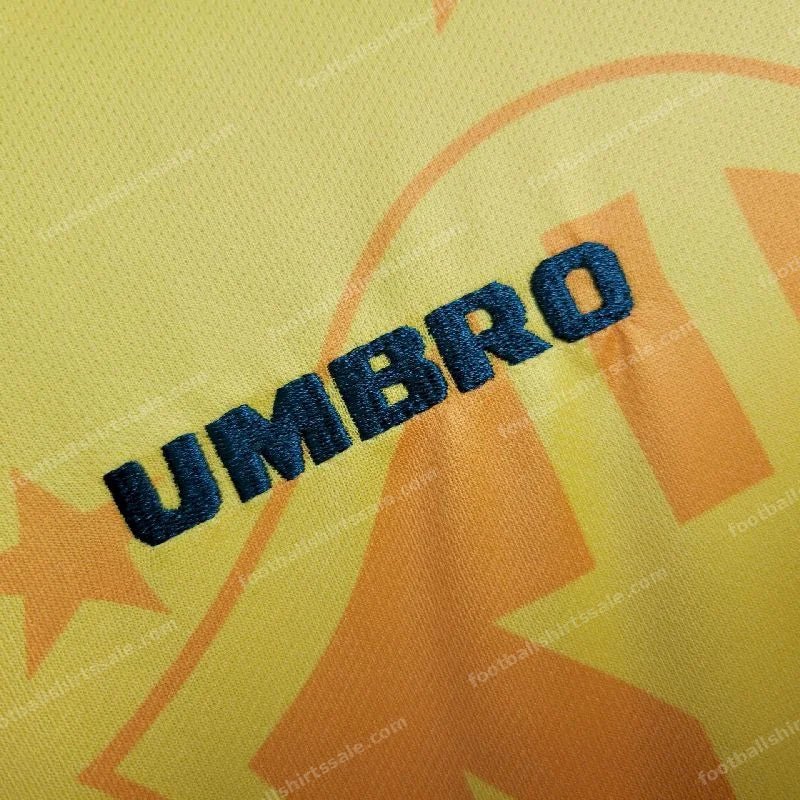 1994 Retro Kids Size Brazil Home Soccer Jersey - Detail 8