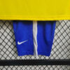 1998 Retro Kids Size Brazil Home Soccer Jersey - Detail 5