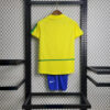 2002 Retro Kids Size Brazil Home Soccer Jersey - Detail 1