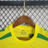 2002 Retro Kids Size Brazil Home Soccer Jersey - Detail 4