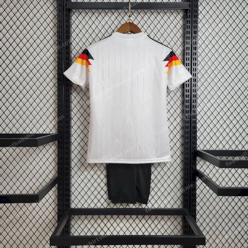 1992 Retro Kids Size Germany Home Soccer Jersey - Detail 1