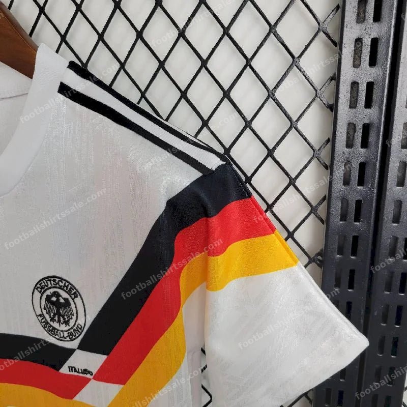 1992 Retro Kids Size Germany Home Soccer Jersey - Detail 3