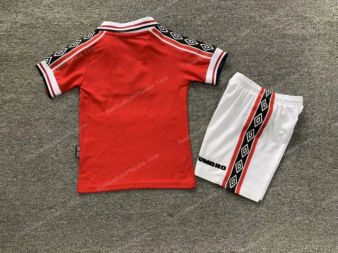 1998/1999 Retro Kids Size Manchester United Home Football Shirt 1:1 Thai Quality - Detail 1