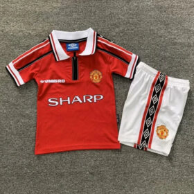 1998/1999 Retro Kids Size Manchester United Home Football Shirt 1:1 Thai Quality