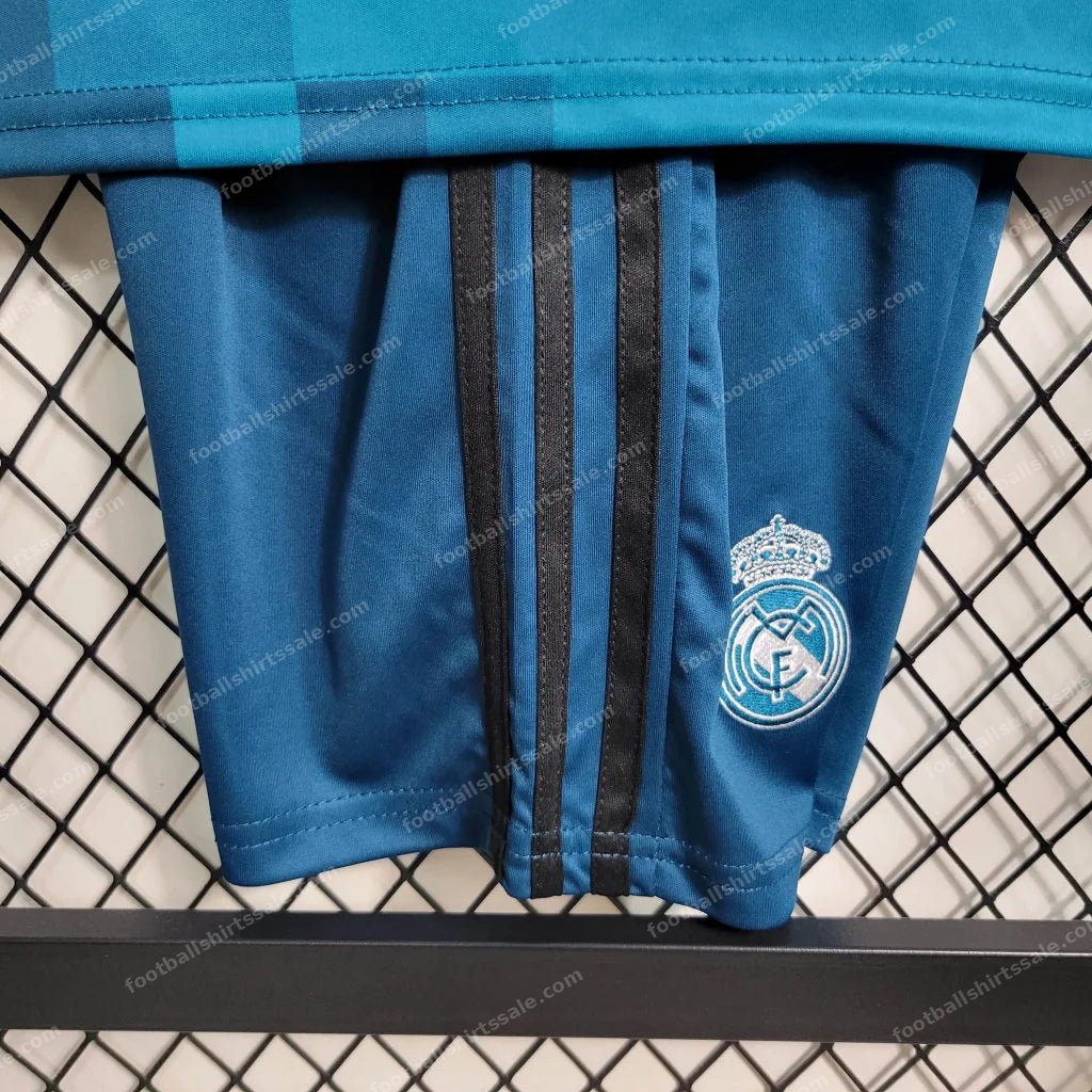 2017/2018 Retro Kids Size Real Madrid Third Away Football Shirt - Detail 3