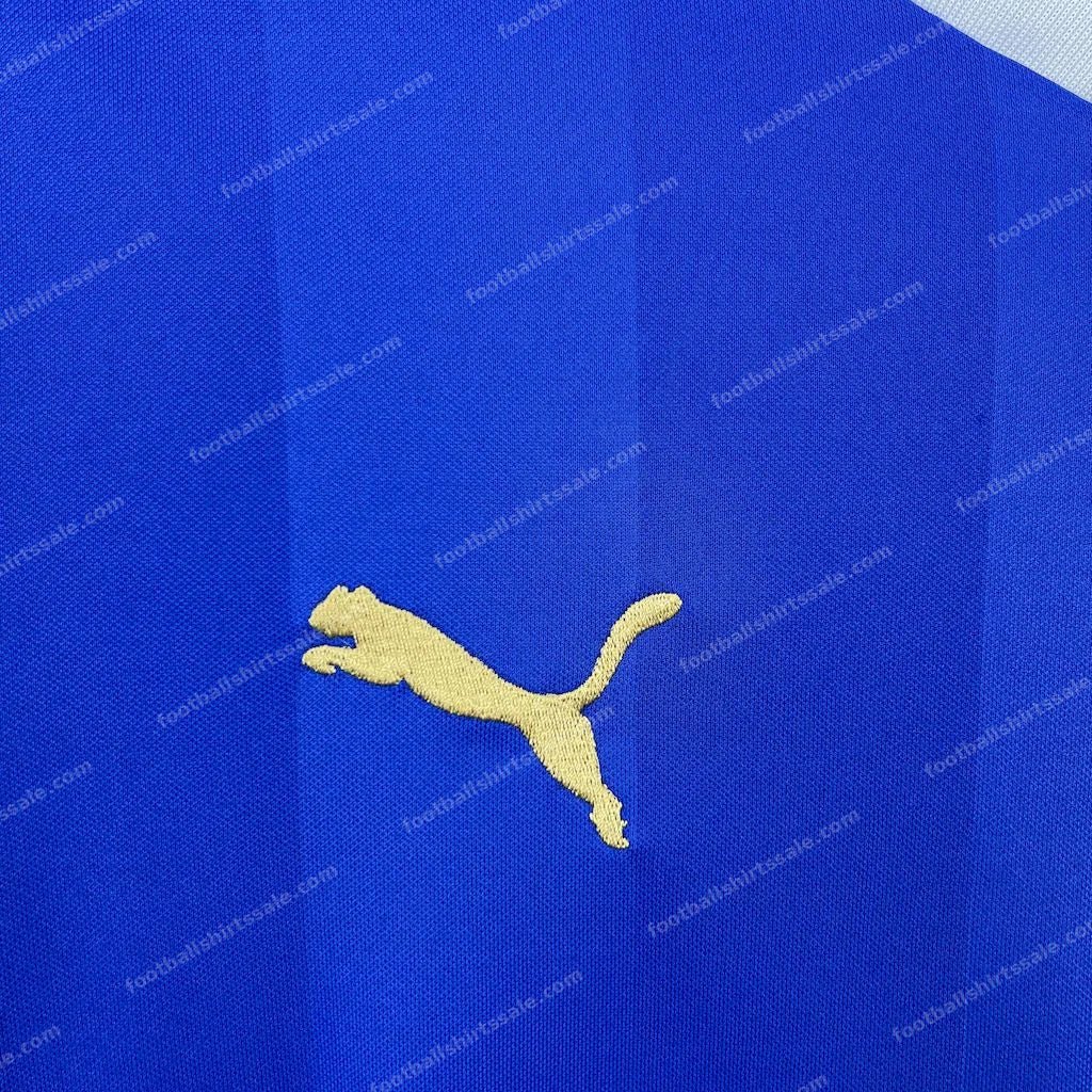 2015/2016 Retro Leicester City Home Football Shirt - Detail 3