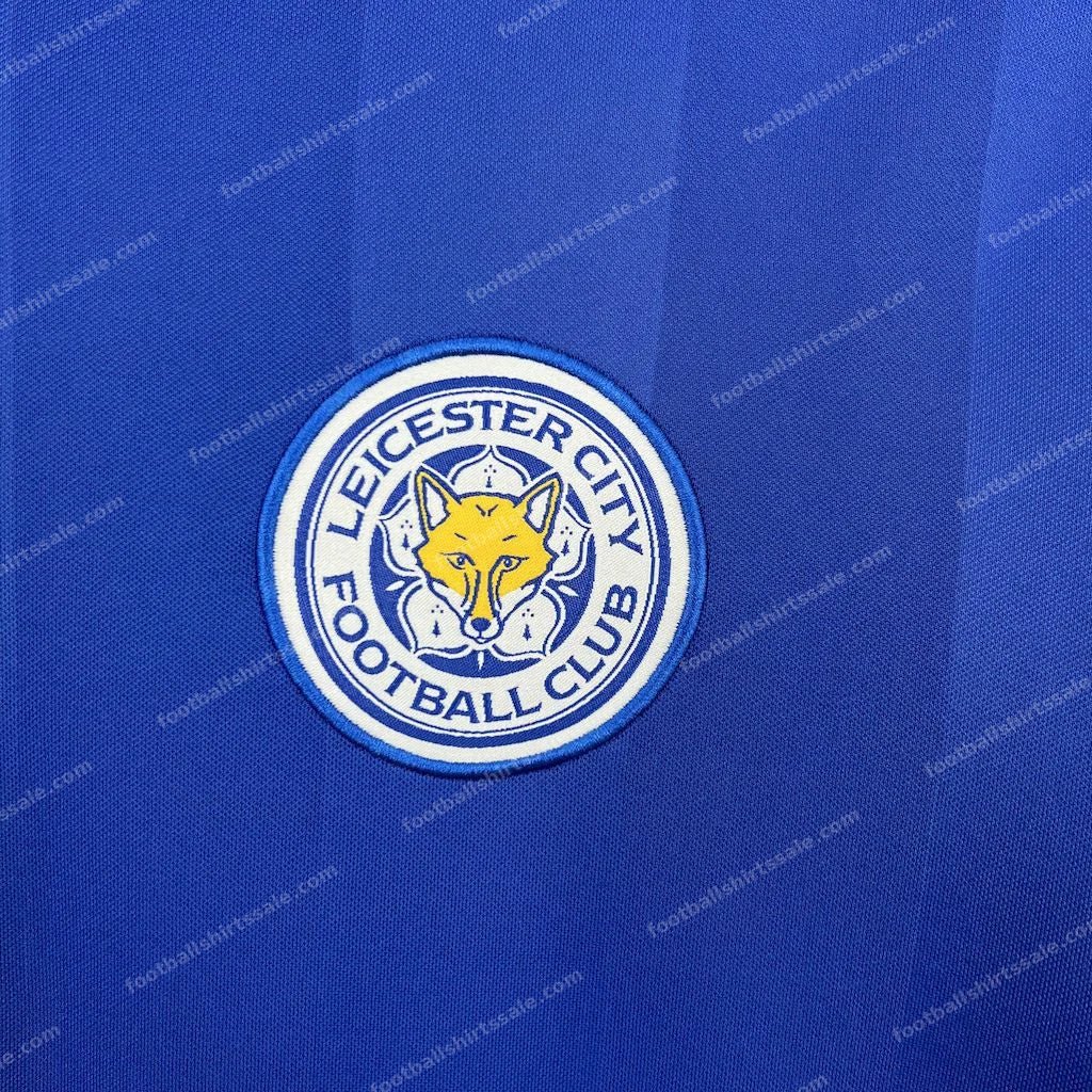 2015/2016 Retro Leicester City Home Football Shirt - Detail 4