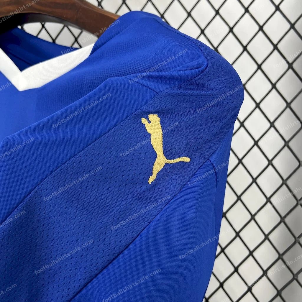 2015/2016 Retro Leicester City Home Football Shirt - Detail 5