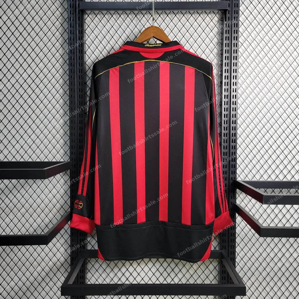 2006/2007 Retro Long Sleeve AC Milan Home Football Shirt 1:1 Thai Quality - Detail 1