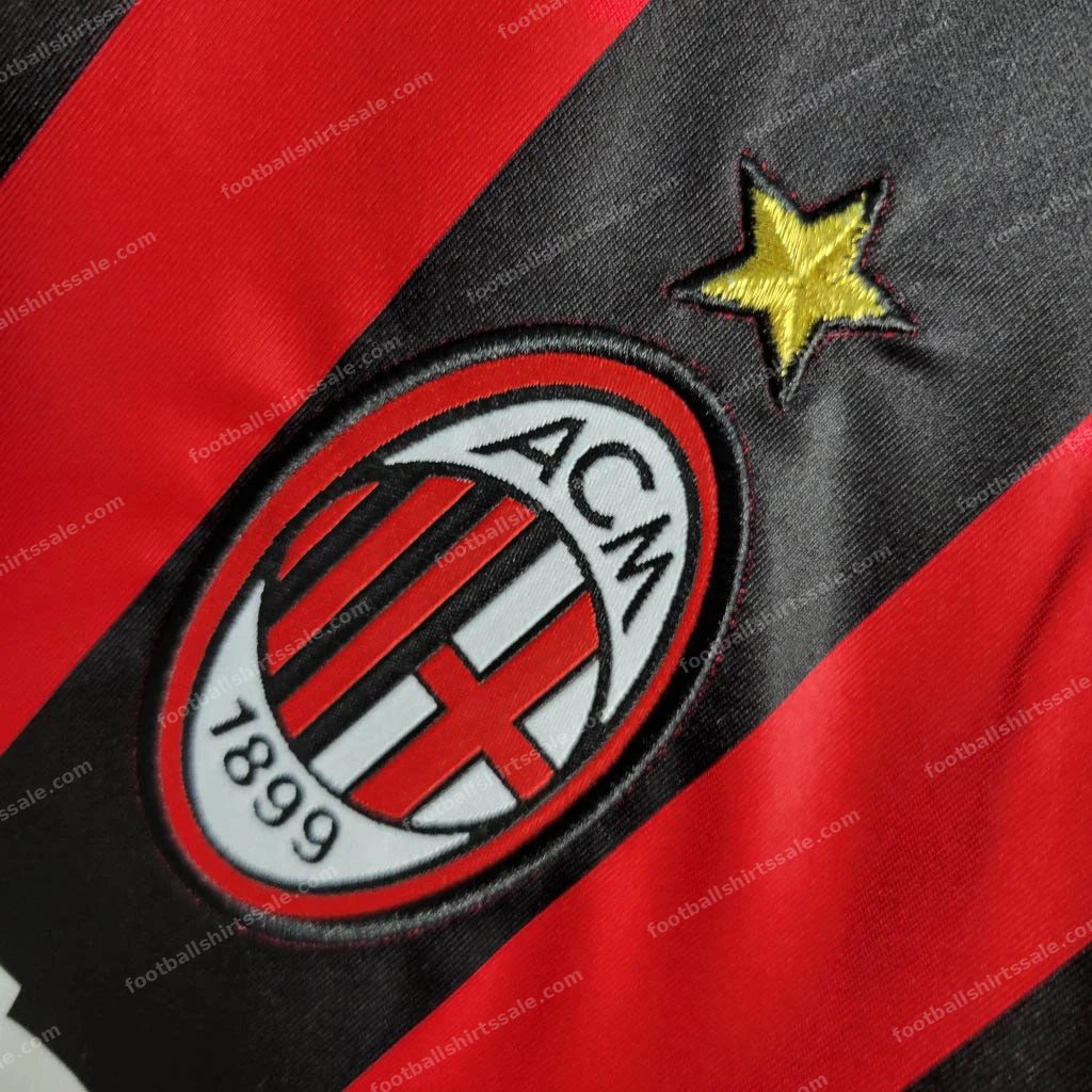 2006/2007 Retro Long Sleeve AC Milan Home Football Shirt 1:1 Thai Quality - Detail 4