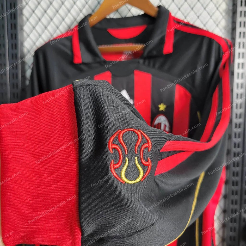 2006/2007 Retro Long Sleeve AC Milan Home Football Shirt 1:1 Thai Quality - Detail 5