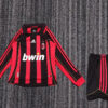 2006/2007 Retro Long Sleeve AC Milan Home Football Shirt Kids Size