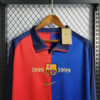 Retro Long Sleeve Barcelona 100th Anniversary Version Football Shirt Home 1:1 Thai Quality - Detail 2