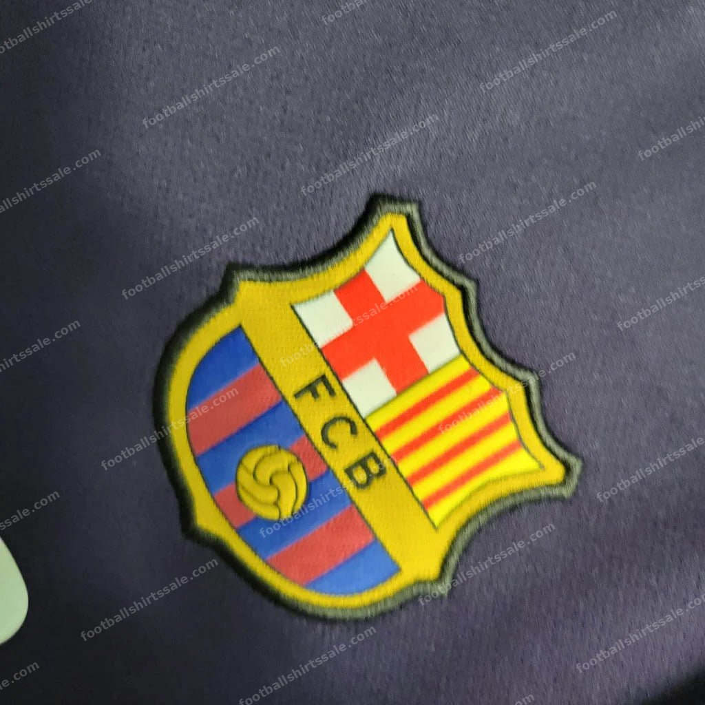 2016/2017 Retro Long Sleeve Barcelona Away Football Shirt 1:1 - Detail 4