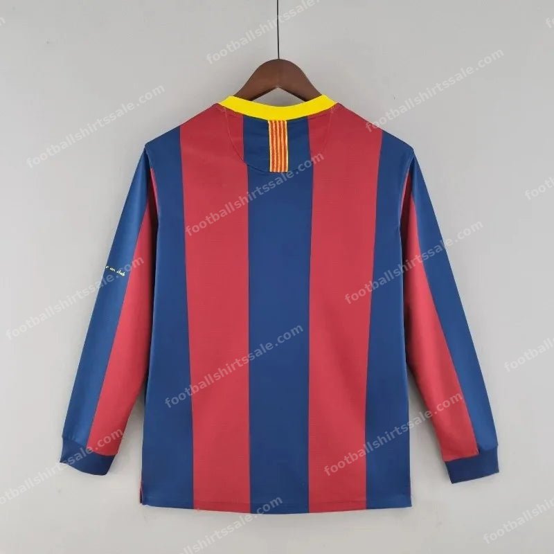 2010/2011 Retro Long Sleeve Barcelona Home Football Shirt 1:1 Thai Quality - Detail 1