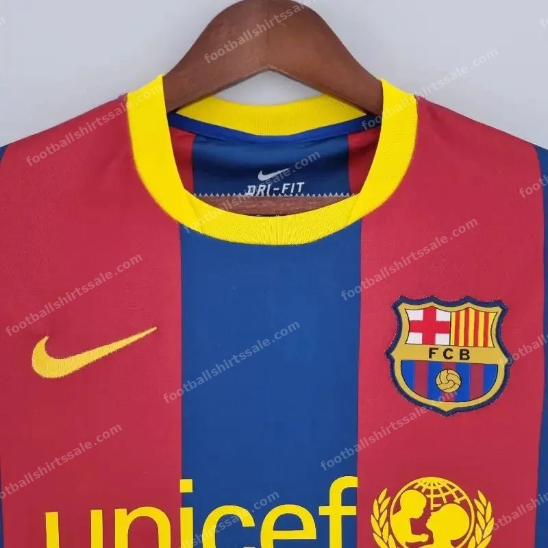 2010/2011 Retro Long Sleeve Barcelona Home Football Shirt 1:1 Thai Quality - Detail 2