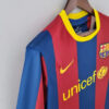 2010/2011 Retro Long Sleeve Barcelona Home Football Shirt 1:1 Thai Quality - Detail 3