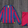 2005/2006 Retro Long Sleeve Barcelona Home Football Shirt Kids - Detail 1