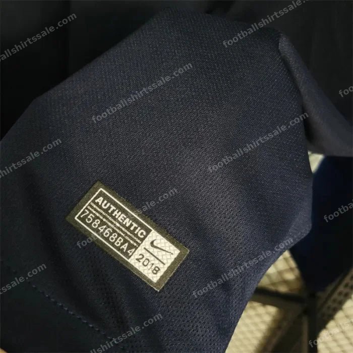 2018 Retro Long Sleeve FIFA World Cup France Home Football Shirt - Detail 6