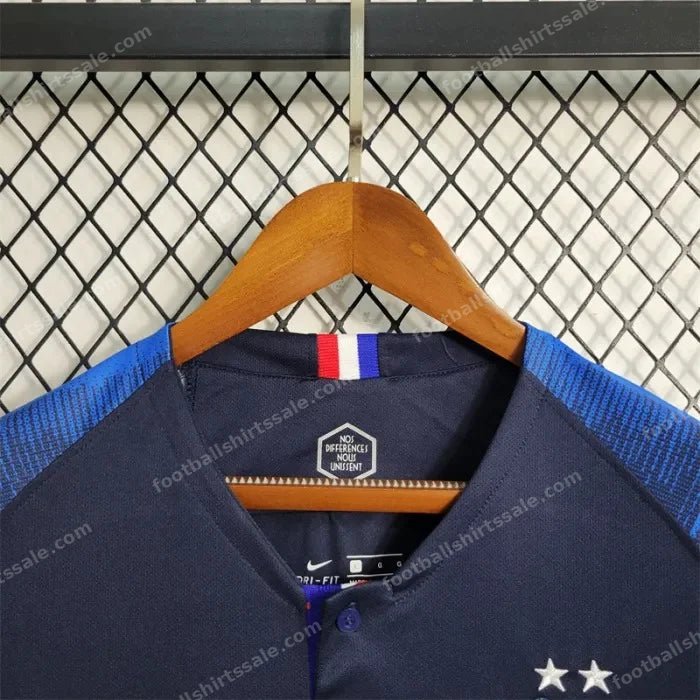 2018 Retro Long Sleeve FIFA World Cup France Home Football Shirt - Detail 8