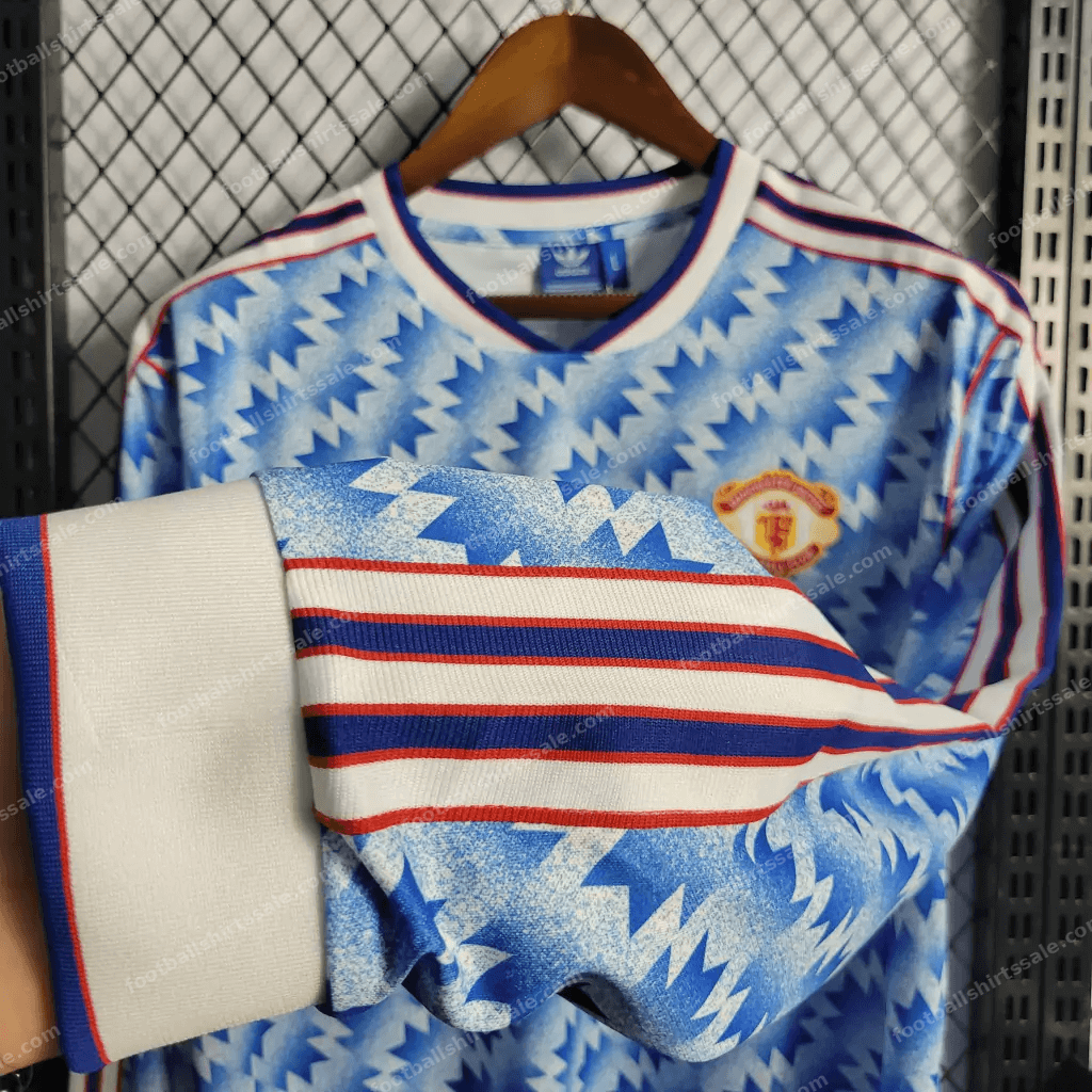 1990/1992 Retro Long Sleeve Manchester United Away Football Shirt 1:1 Thai Quality - Detail 3