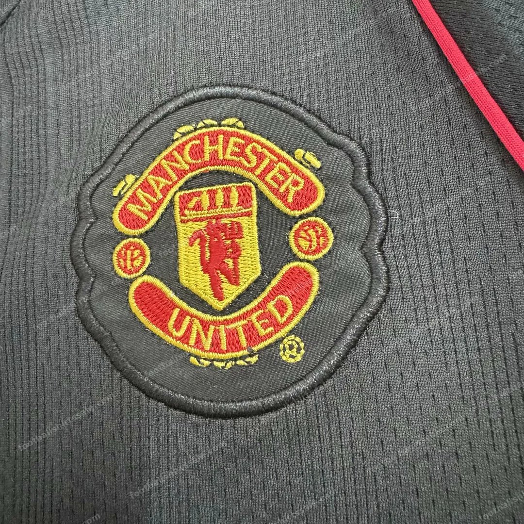 2007/2008 Retro Long Sleeve Manchester United Away Football Shirt Kids Size - Detail 3