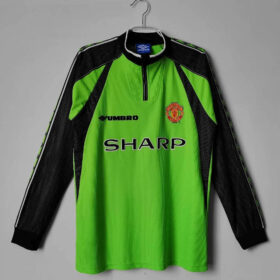 1998-1999 Retro Long Sleeve Manchester United Goalkeeper Football Shirt 1:1 Thai Quality