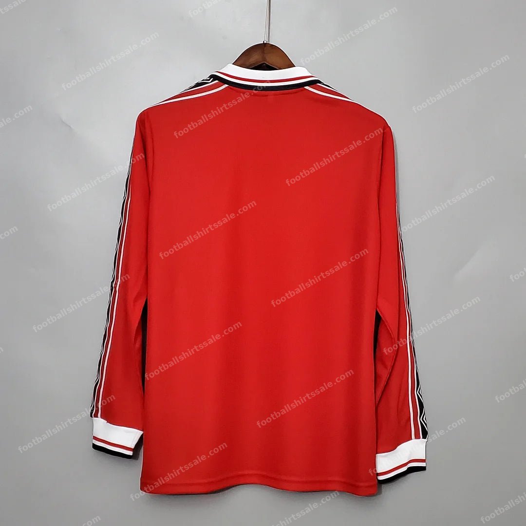 1998-1999 Retro Long Sleeve Manchester United Home Football Shirt 1:1 Thai Quality - Detail 1