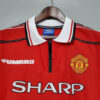 1998-1999 Retro Long Sleeve Manchester United Home Football Shirt 1:1 Thai Quality - Detail 2