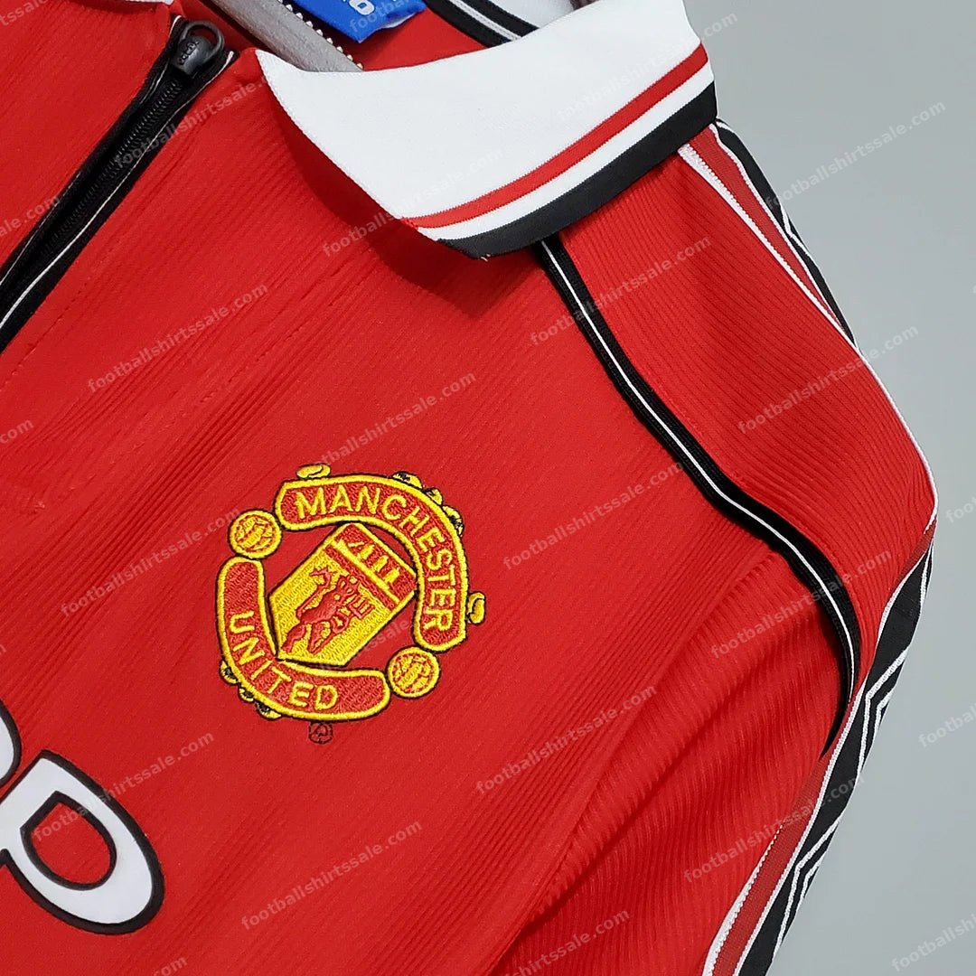 1998-1999 Retro Long Sleeve Manchester United Home Football Shirt 1:1 Thai Quality - Detail 5
