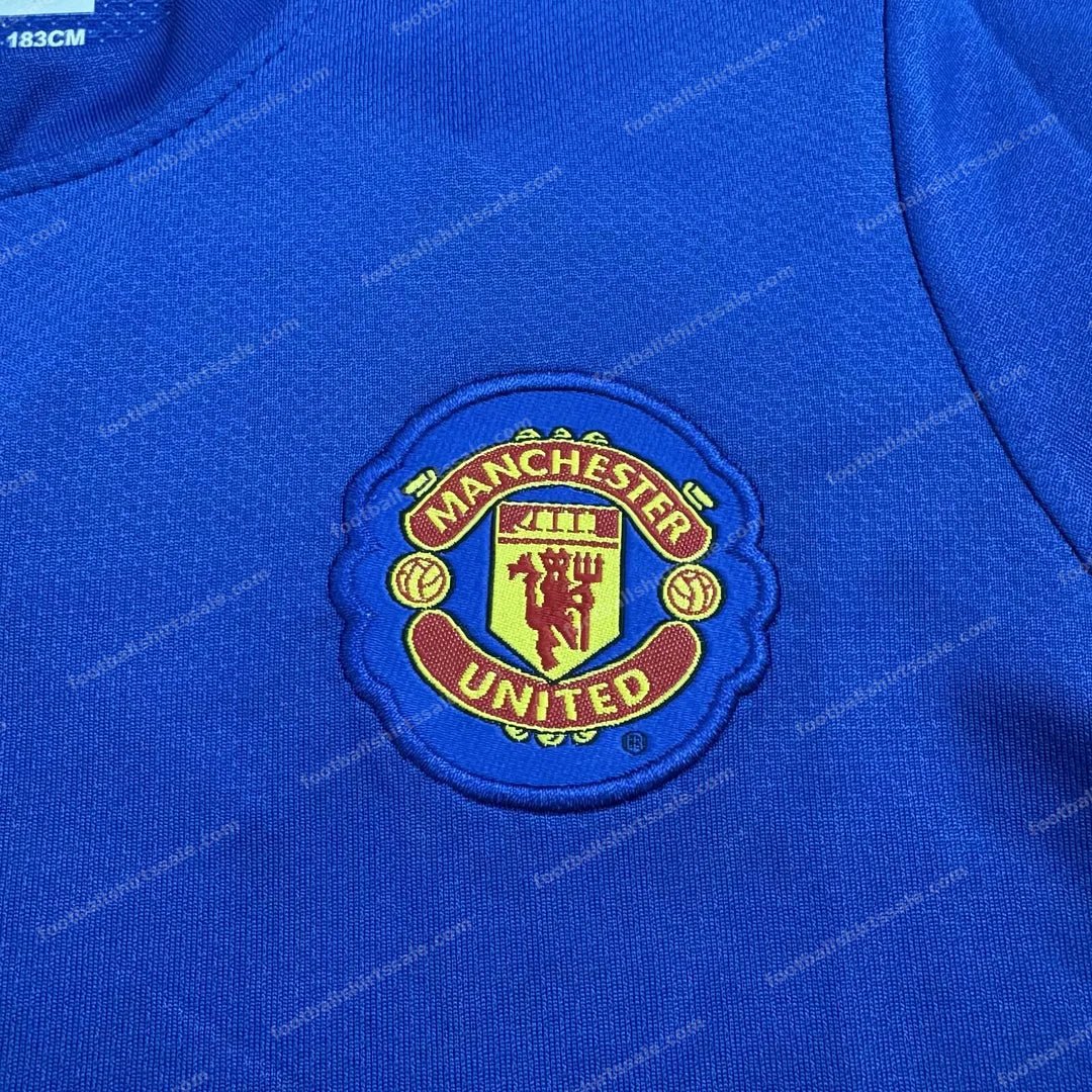 2008/2009 Retro Long Sleeve Manchester United Third Away Football Shirt Kids Size - Detail 2