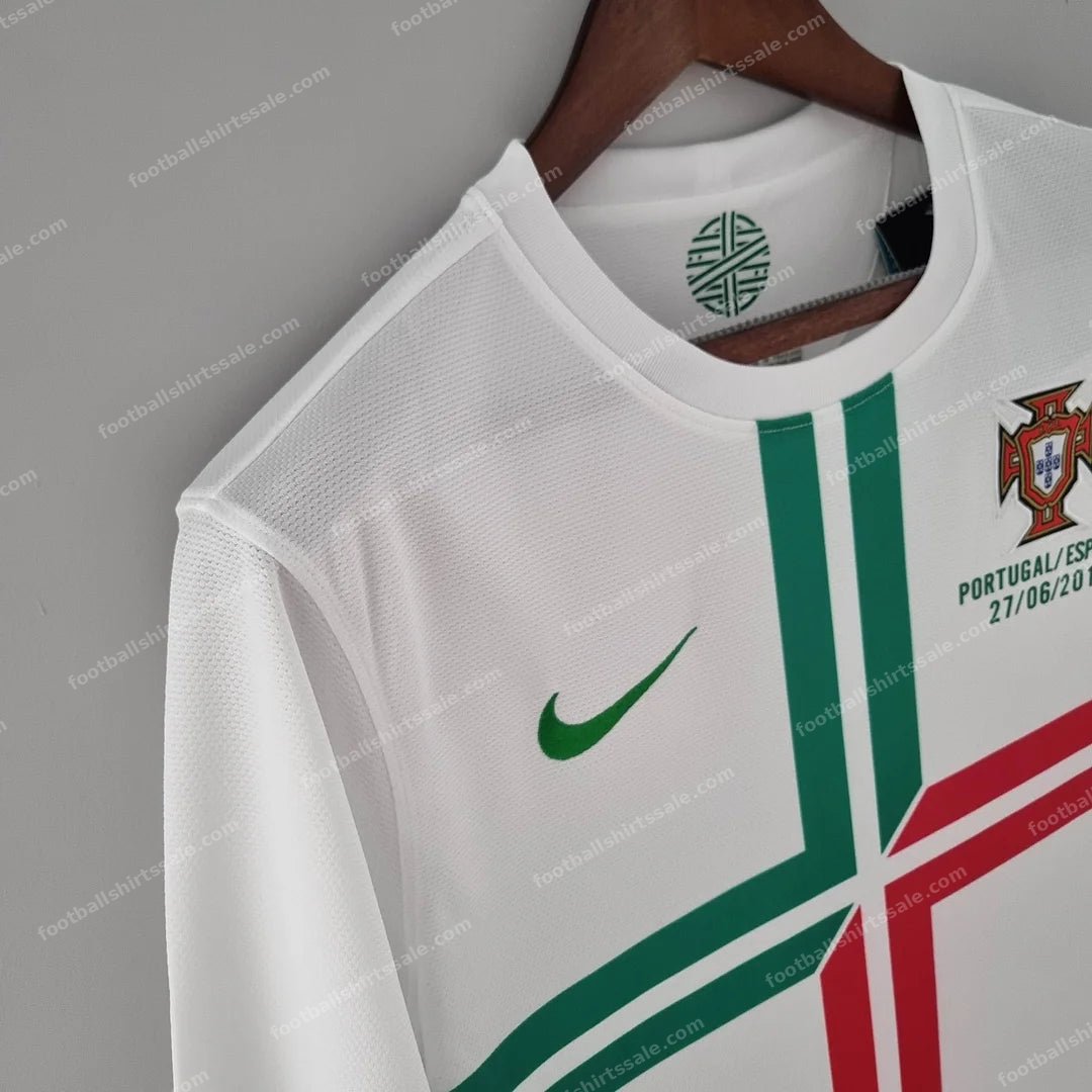 2012 Retro Long Sleeve Portugal Away Football Shirt - Detail 3
