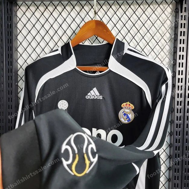2006/2007 Retro Long Sleeve Real Madrid Away Football Shirt - Detail 2