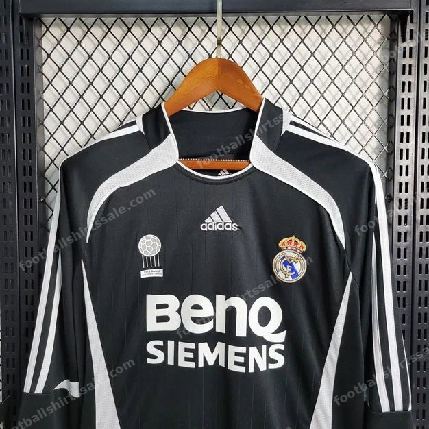 2006/2007 Retro Long Sleeve Real Madrid Away Football Shirt - Detail 3