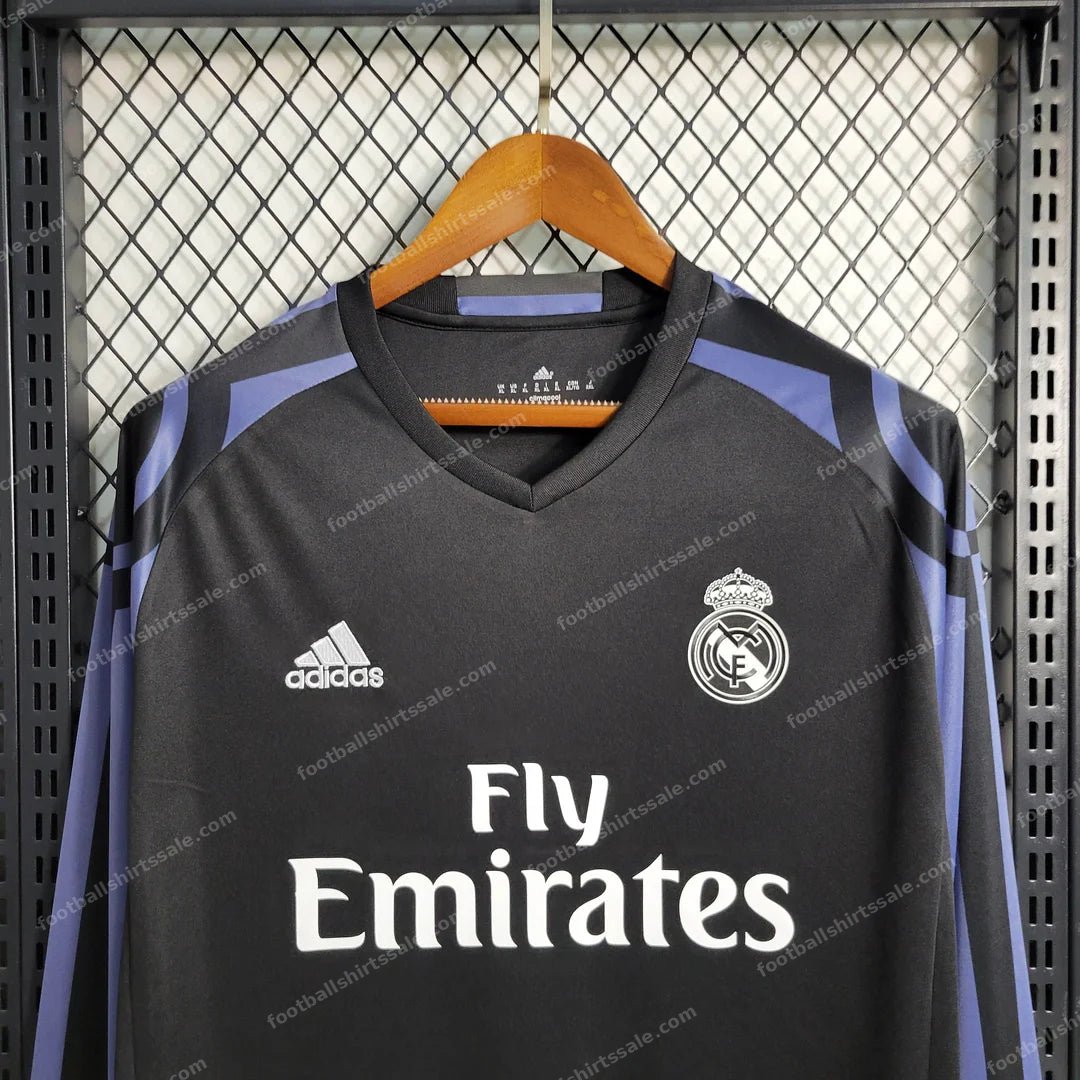 2016/2017 Retro Long Sleeve Real Madrid Third Away Football Shirt 1:1 Thai Quality - Detail 2