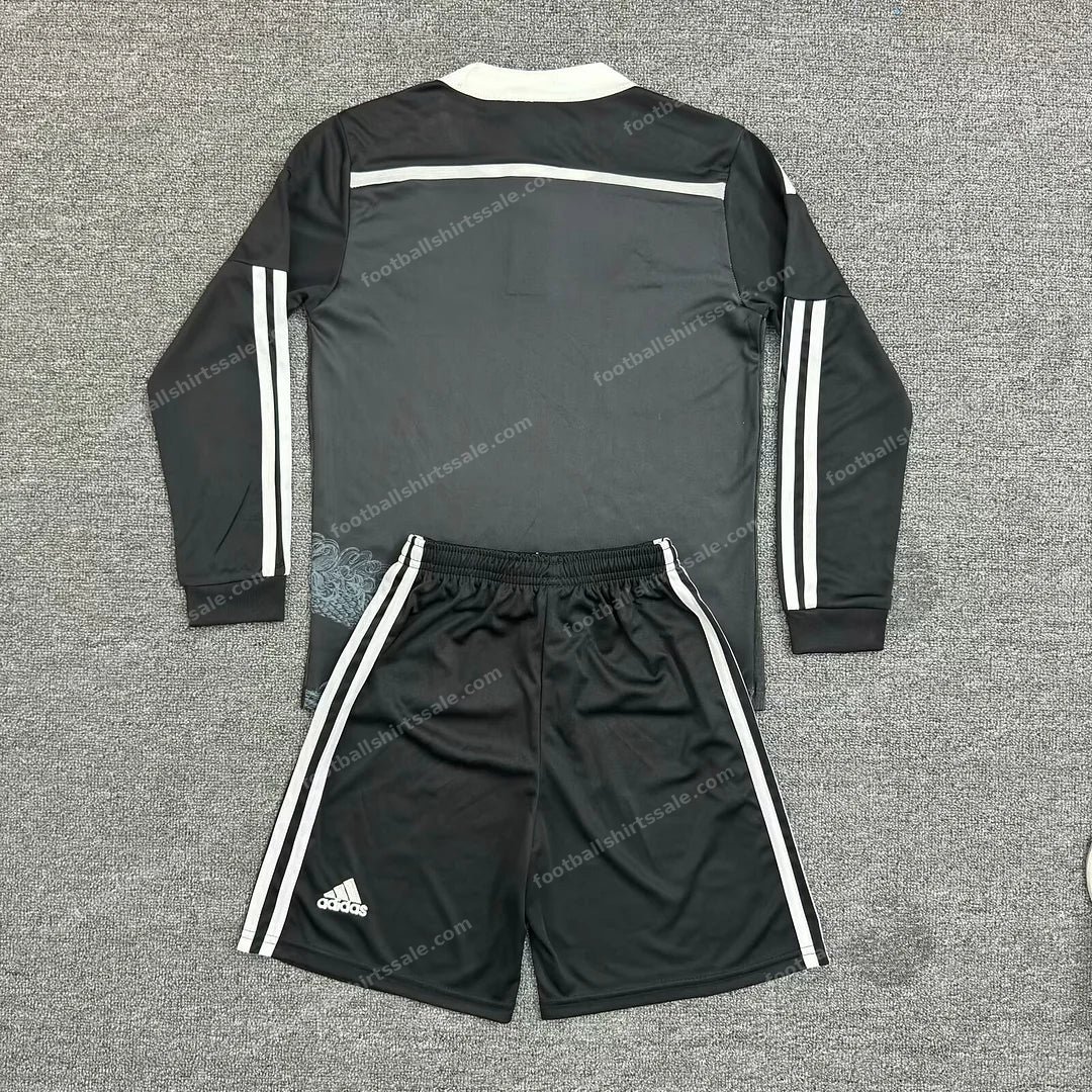 2014/2015 Retro Long Sleeve Real Madrid Third Away Football Shirt Kids Size - Detail 1