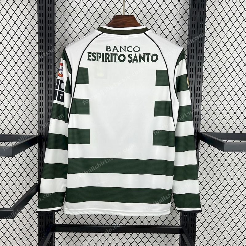 2001/2003 Retro Long Sleeve Sporting Lisbon Home Football Shirt - Detail 1